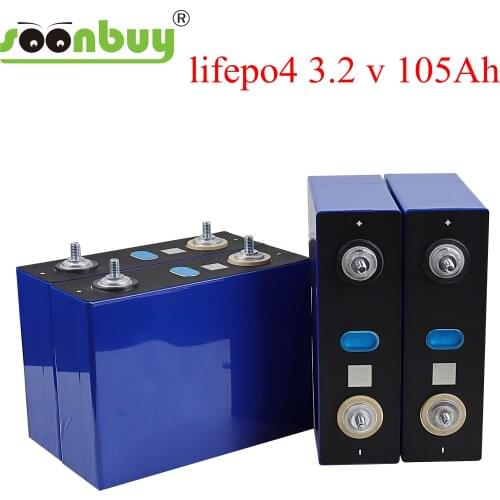 New3.2V 105Ah Battery LiFePO4 Lithium-phospha Large capacity DIY 12V 24V 48V 3C 300A Electric car RV Solar Energy storage system
