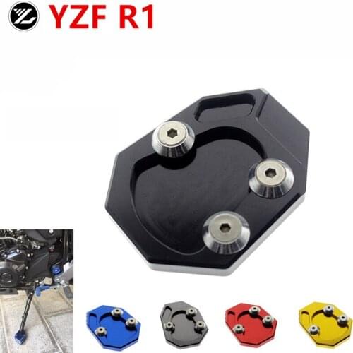 Motorcycle CNC Brand New Side Stand Enlarger Plate Kickstand Enlarge Extension For YAMAHA YZF R1 2009-2016 10 11 12 13 14 15