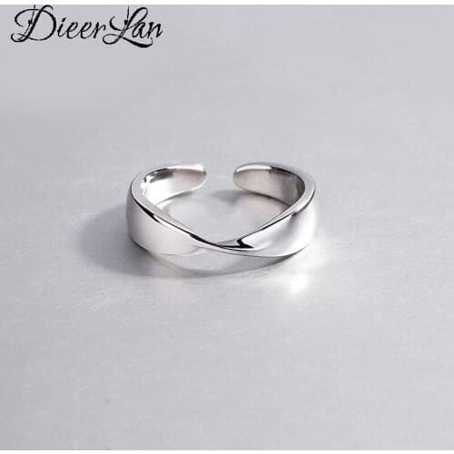 New Trendy Personality Punk Twist Chains Rings For Women Lady Resizable Size Rings Party Jewelry Charm Gifts 2021