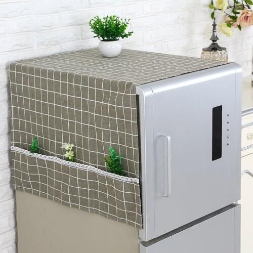 Single door refrigerator dust cover thick refrigerator towel double door refrigerator cover cloth simple refrigerator cover