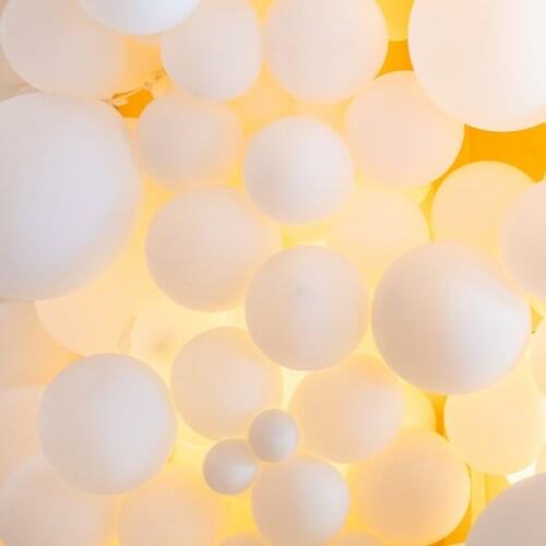 A lot Matte Pure White Balloons Wedding Decoration Birthday Party Baby Shower Round Helium Ballon 5inch12inch 18inch 36inch