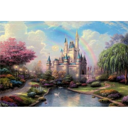 Dream castle Paper Puzzle 1000 Pieces,Puzzles for Adults & Kids Challenge Jigsaw Puzzle Landscape,Educational Landscape Puzzles