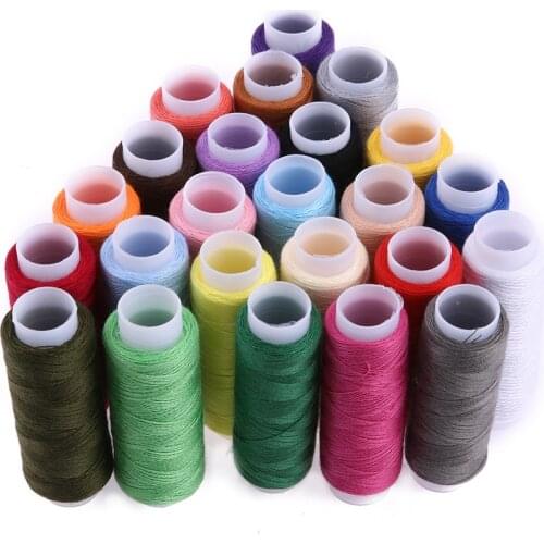 Polyester Sewing Threads 10/12/24 Colors 200 Yards Embroidery Sewing Threads Cone for Sewing Machine Patchwork Threads Craft
