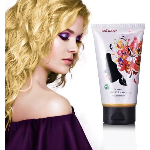 Hair Dye Semi Permanent Gold Color Tint Shampoo Hairdressing Supplies Hairstyles And Tools Beard Hair Coloring kit For Men Women