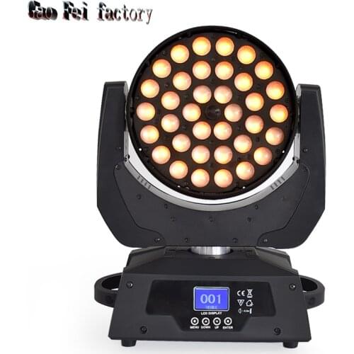 Pro Inno Color LED Zoom Wash 36X18W RGBWA+UV Moving Head Lyre Beam Professional DJ Lights For Stage