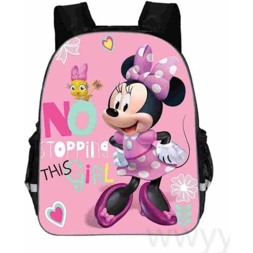 Disney Minnie Kids School Bags Boys Girls School Laptop Backpack Mickey Kindergarten Travel Bagpack Best Gift Bag