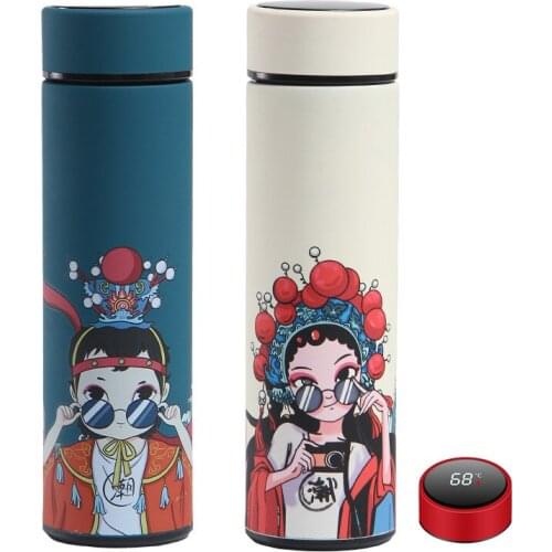 500ml Thermo Bottle Thermal Cup Vacuum Flasks Stainless Steel Thermos for Tea Cover LED Smart Temperature Display Drinking Water