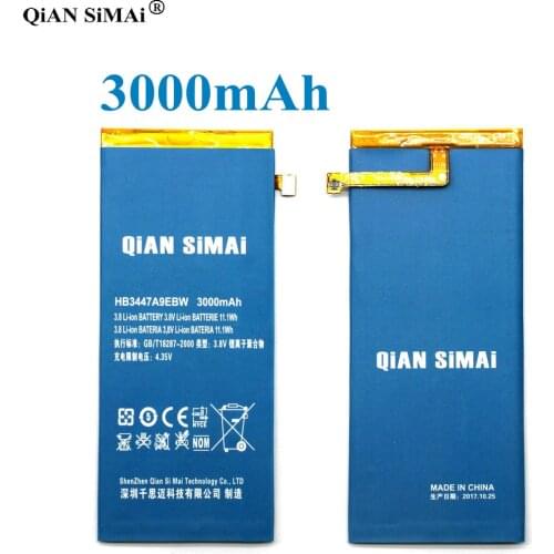 QiAN SiMAi HB3447A9EBW 3000mAh High Quality Rechargeable Li-Polymer Battery For Huawei Ascend P8 + Tracking Code