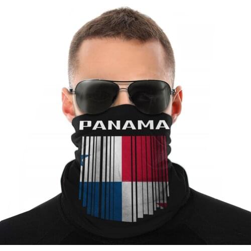 Panama Flag Scarf Neck Face Mask Men Women Halloween Tube Scarf Seamless Bandanas Multi-functional Headwear Outdoor Hiking