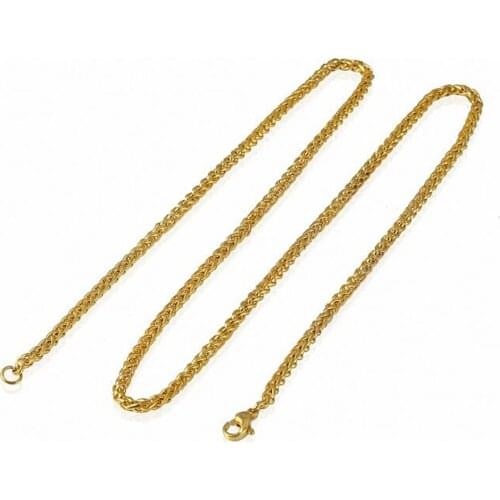 Stainless Steel Gold Silver Gold Color 60cm Length Link Chain Wholesale Sale Best Price For Him