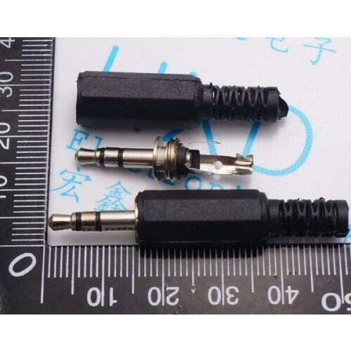 10 Pcs/lot Black Plastic Housing 3.5mm Audio Jack Plug Headphone Connector Discount