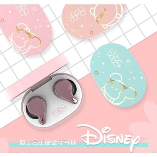 2021 Disney cute cartoon Minnie makeup mirror wireless bluetooth headset in-ear sports running music call earbuds headset