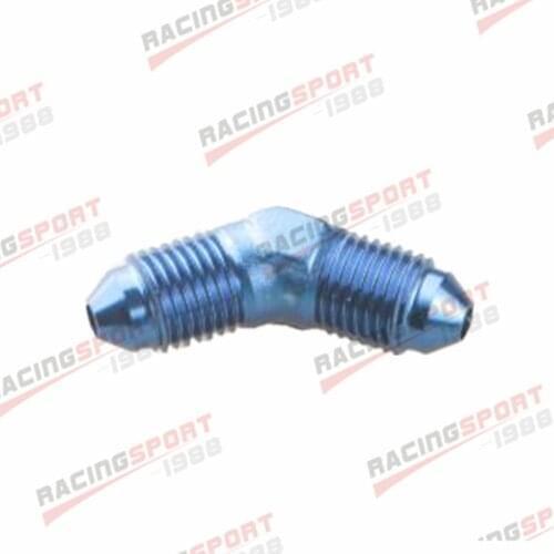 3AN AN3 AN-3 Male Flare 45 Degree Union Fitting Aluminum Blue