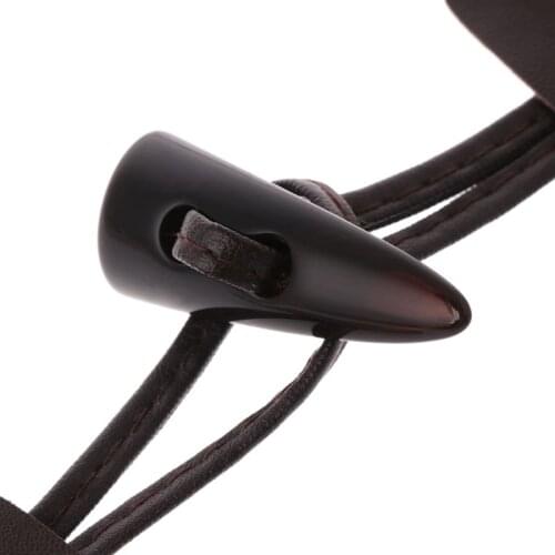 6 Pairs Leather Horn Toggle Closure Buttons Coat Jacket Duffle Shawl Clothes Sewing DIY Apparel Crafts E56C