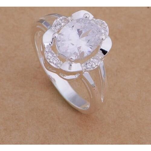AR688 Hot sterling ring, fashion jewelry, bi-wring inlaid stone/nice /bcuajuba bdoajuva silver color