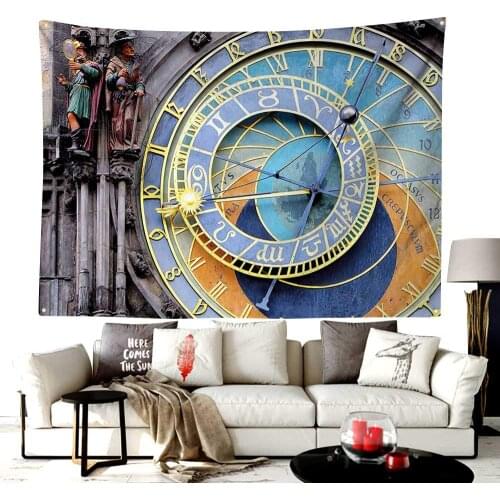Pattern Klimt Prague Astronomical Clock in The Old Town A Medieval Landmark of The City Custom