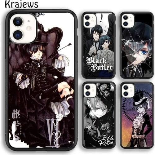 Krajews Anime Black Butler Ciel Phantomhive Phone Case Cover For iPhone 5s SE 2020 6s 7 8 plus X XS XR 11 12 mini pro max Shell