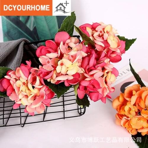 1PCs 2pcs Seashell hydrangea Artificial flower Wedding hydrangea Living room study home decoration Fake flower