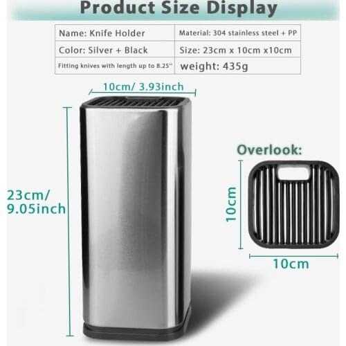 Knife Holder 304 Stainless Steel For Multi Kitchen Knife Set Scissors Cooking Utensils Organizer Knives Stand Block Tool