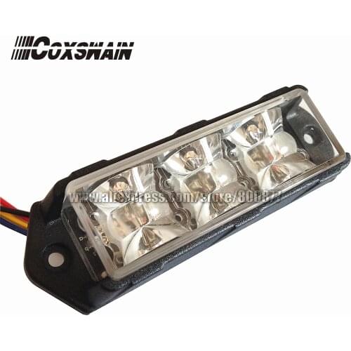 DUAL COLOR Car LED Grill Surface Mounting strobe light, 6*3W each LED, LED Strobe warning light Truck Traffic Beacon (VS-938D)