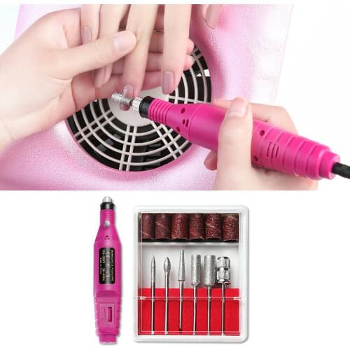 Electric Nail Drill Bit Tool Kit Machine Acrylic Nail Art Pen Styler Usb Portable Manicure Polishing Machine Nail Peelin
