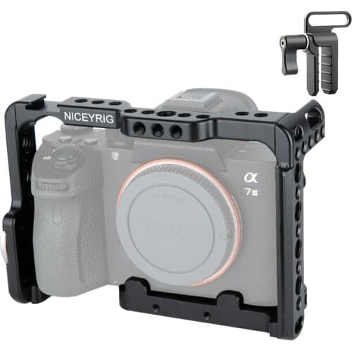DSLR Holder Camera Cage for Sony A7MIII a7m3 A7RIII a7r3 A7RII a7r2 A7SII a7s2 A7II A7S A7R A7 dslr Rig Rail Camera Rig