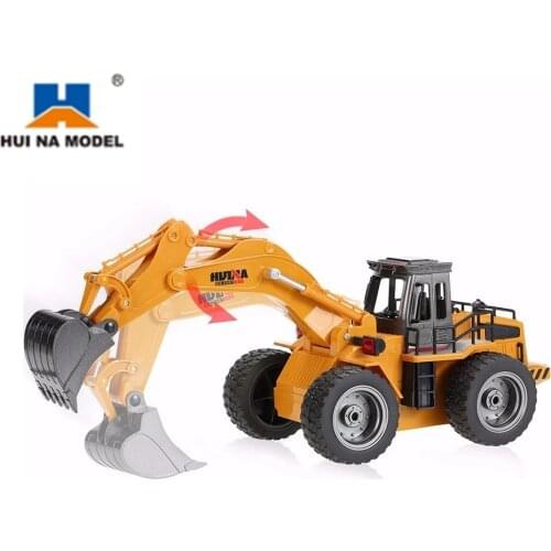 Huina 1530 1:18 RC 2.4G 6CH Metal Excavator Remote Control Alloy Truck RTR Gifts for Childrens Day