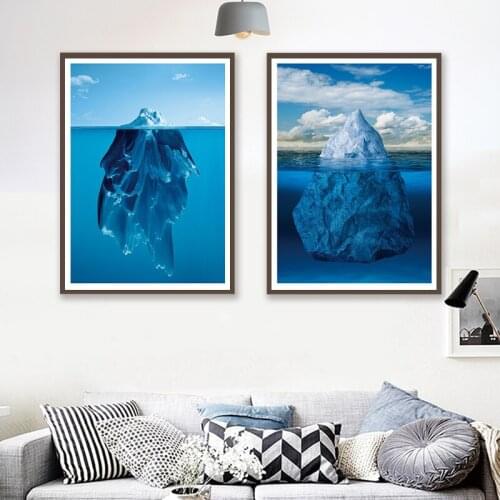 Iceberg Canvas Poster Landscape Motivational Canvas Art Print Decorative Photos Modern Wall Picture for Living Room Decor 3-96
