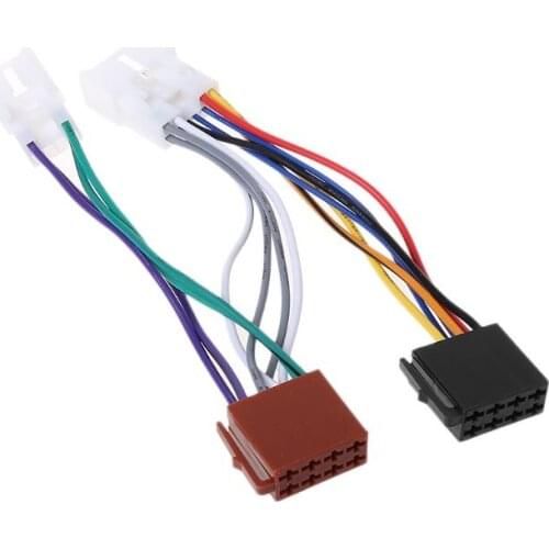 ISO Car Radio Wiring Harness Adapter Plug Cable for toyota Lexus MR2 Land Cruiser RAV4 Solara Yaris MOLE