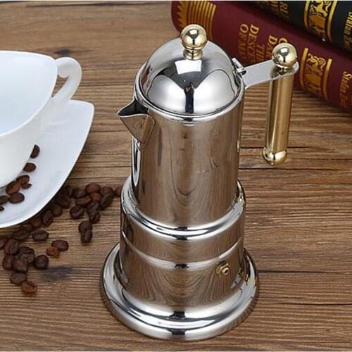 Stainless Steel Espresso Latte Percolator Stove Top Coffee Maker Mocha Pot