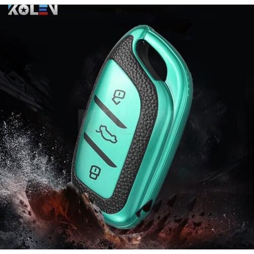 Leather TPU Car Remote Key Cover Case For MG ZS EV MG6 EZS HS EHS For Roewe RX5 i6 i5 RX3 RX8 ERX5 Fob Protector Accessories