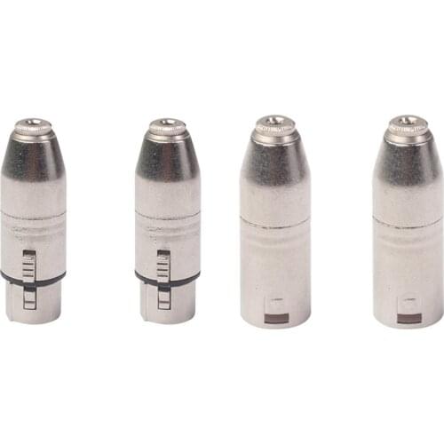 LBER 2 Pcs 3.5MM Female To Big Three-Core Balanced XLR Male Audio Adapter,A & B