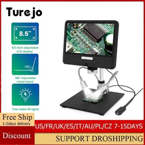 Andonstar 8.5 Inch Microscope 1080P Adjustable LCD Display Microscope for Soldering Industrial Maintenance