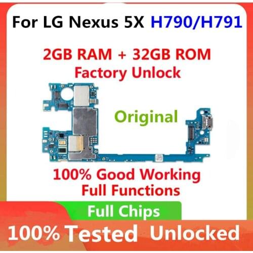 Free Shipping Original Motherboard For LG Nexus 5X H790 H791 32GB Unlocked Mainboard Android OS Installed Full Chips Logic Board