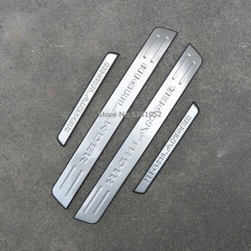 Stainless Steel Door Sill for Toyota Highlander 2020 2017 2019 Accessories 2016 2018 Welcome Pedal Threshold Decoration Cover