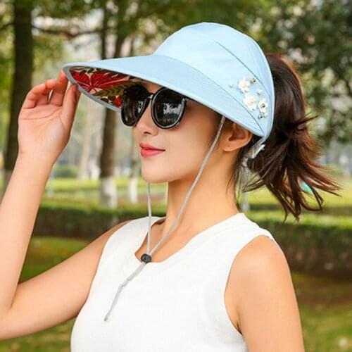 Empty Hat, Womens Summer Sun Block Korean Version Of The Summer Sun Cap Foldable Sun Block
