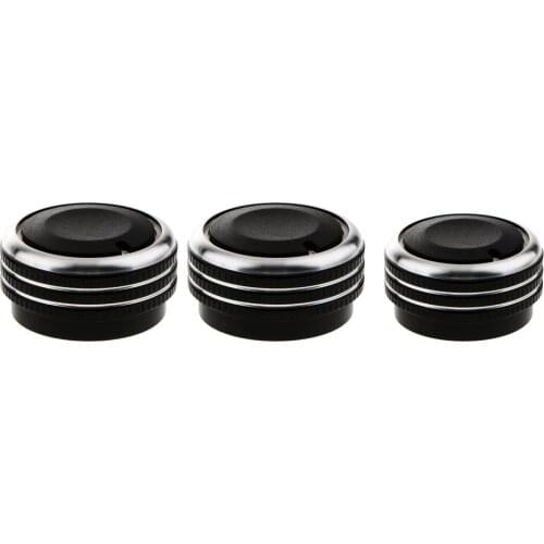 3 Pieces Air Conditioner Knob Control Switch For Vela Vitz Vios ABS Plastic and Aluminum Alloy