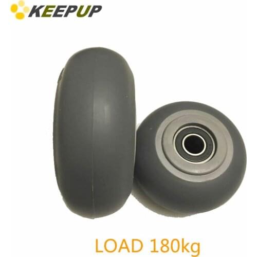 Replacement caster wheels,with 2 bearings,load 180kg,TPR wheel,high load capacity,wear resistance, for flatbed truck trolley