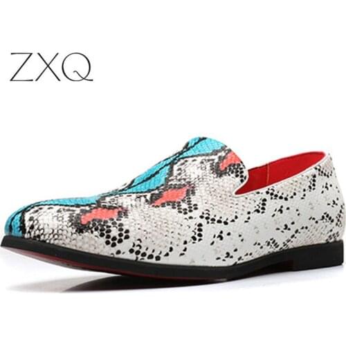 Snake Loafers Mens Dress Shoes 2020 Party Shoes Men Brand Coiffeur Wedding Shoes Men Designer Zapatos De Hombre De Vestir Formal