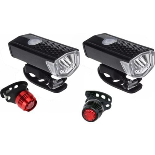 Bicycle Headlights USB Charging Super Bright Lighting Night Outdoor Equipment Cross-border Set Night Riding Lights