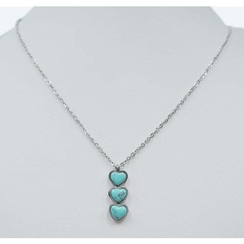 High quality top fashion necklace ,stainless steel ,anti-allerge ,avaibale in blue stone color