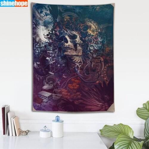 Custom Grateful Dead Tapestry Eco-Friendly HD Print Background Cloth Bedroom Wall Hanging Tapestries Decor Washable Not Fade