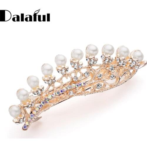 Exquisite Flower Simulated Pearl Hair Clip Crystal Hairpin Bridal Hair Accessories Jewelry For Women F144 New
