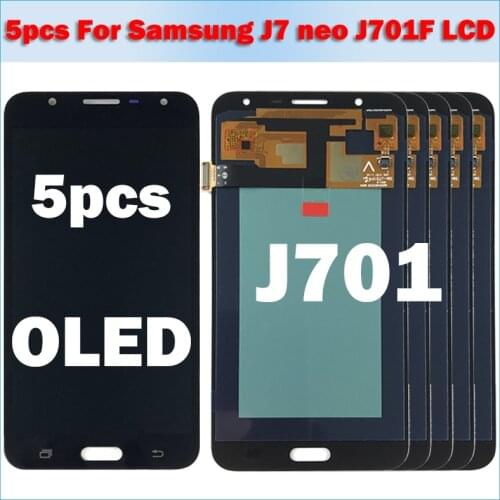 5pcs OLED For Samsung Galaxy J701 LCD Display J7 Neo J7 Nxt J701 J701F J701M J7 Core LCD Display Touch Screen Digitizer Assembly