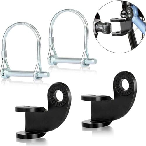 2pcs Universal Bike Trailer Hitch Linker Connector 90° Baby Sundry Bicycle Mount Bike Rear Rack Supplies For Children Trailers
