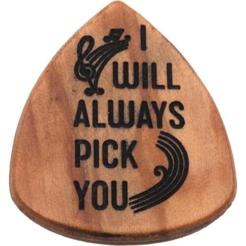 3Pcs Wood Guitar Picks Acoustic Electric Musical Instrument Accessory with Box
