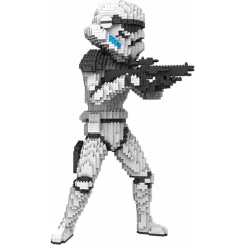 3300Pcs White Soldier Space Wars Building Blocks DIY Educational Toys Movie Figure Micro Bricks for Kids Adults