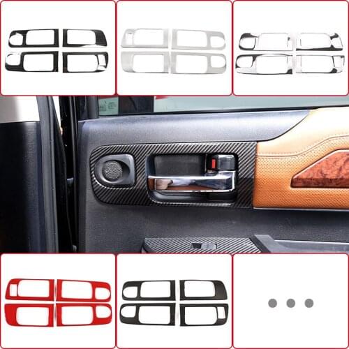 For Toyota Tundra 2014-2021 Car Styling Stainless steel Inner Door Handle Cover Trim Frame Sticker Chrome Interior Accessories