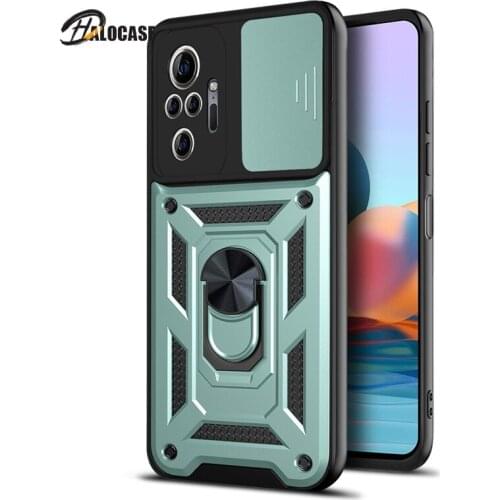 For Xiaomi Redmi Note 10 Pro Max Case Shockproof Armor Ring Magnetic Car Holder Soft Bumper Cover for Redmi Note 10 4G 10S