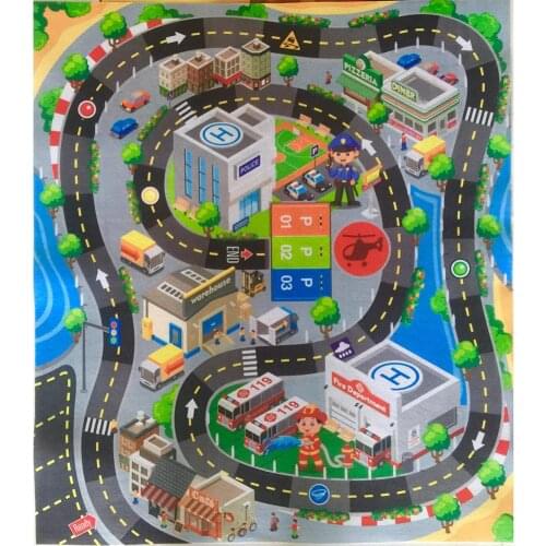 80x70cm City Traffic Layout Non-woven Cloth Baby Carpet Crawling Mat Play Rug Parent-child Interactive Memory Training Toy Gifts